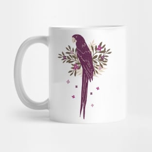 Ara Parrot Tropical Leaves Mug